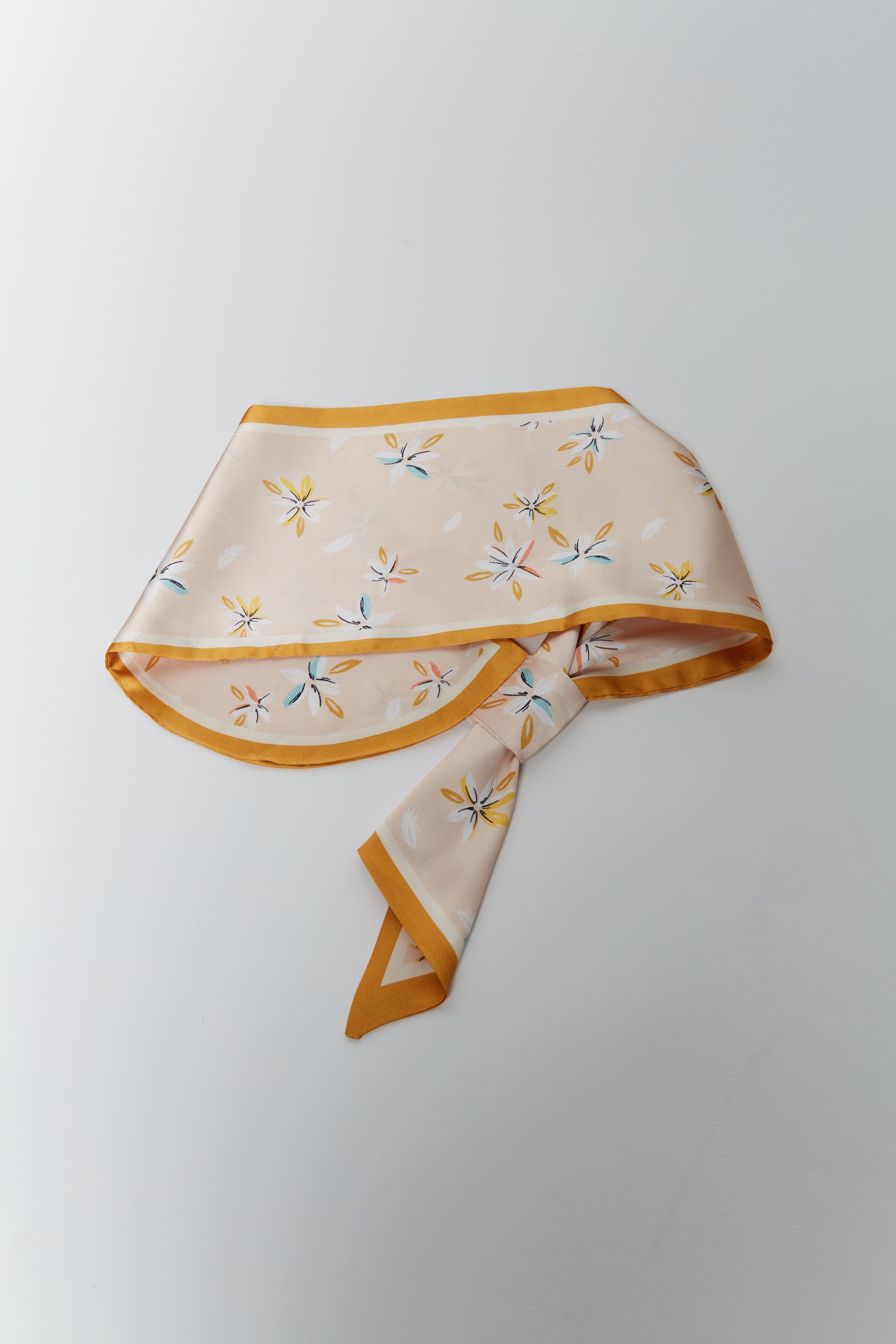 Golden Flowers Vintage Neckerchief