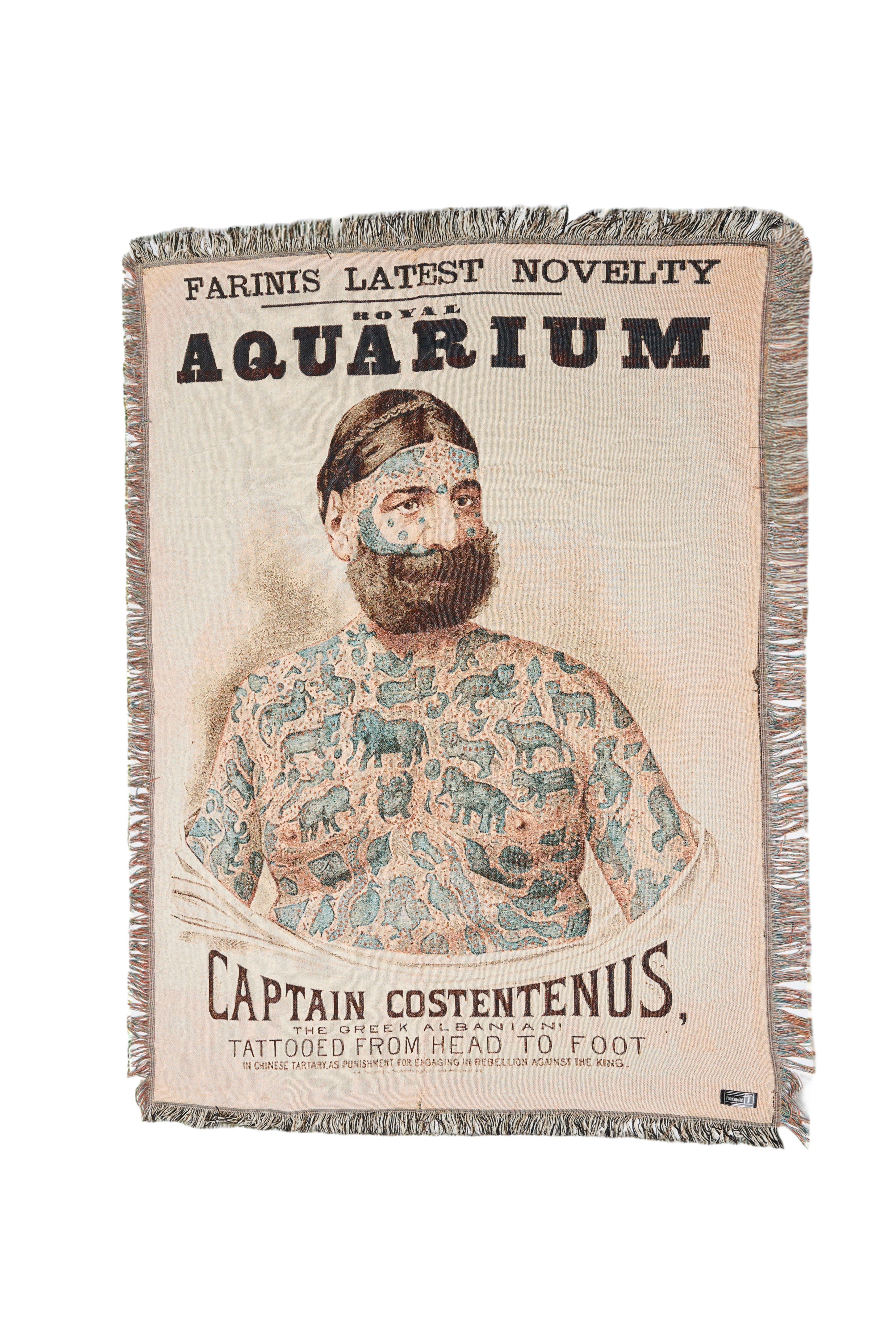 The Tattooed Man’s Beach, Home Decor, Picnic Throw Blanket