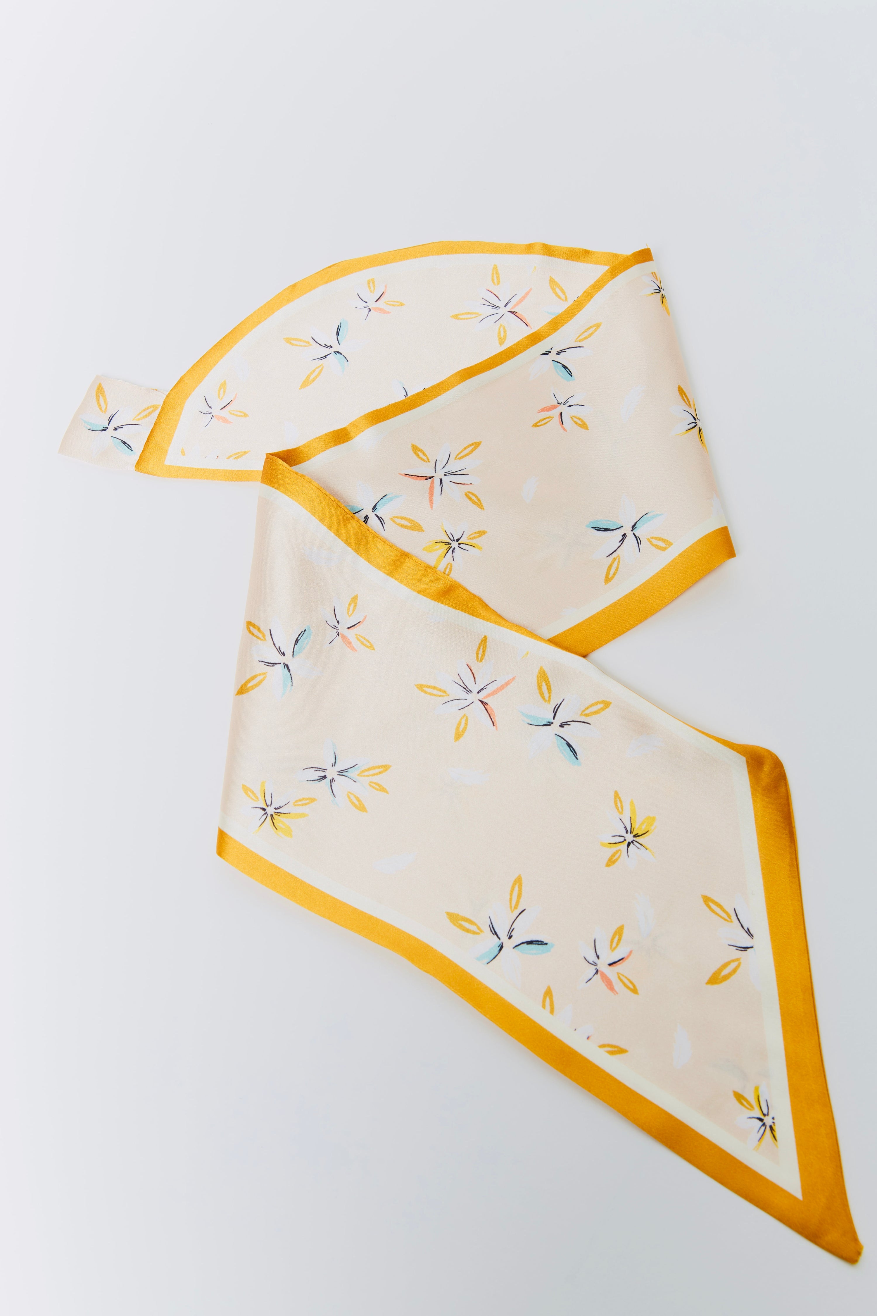 Golden Flowers Vintage Neckerchief