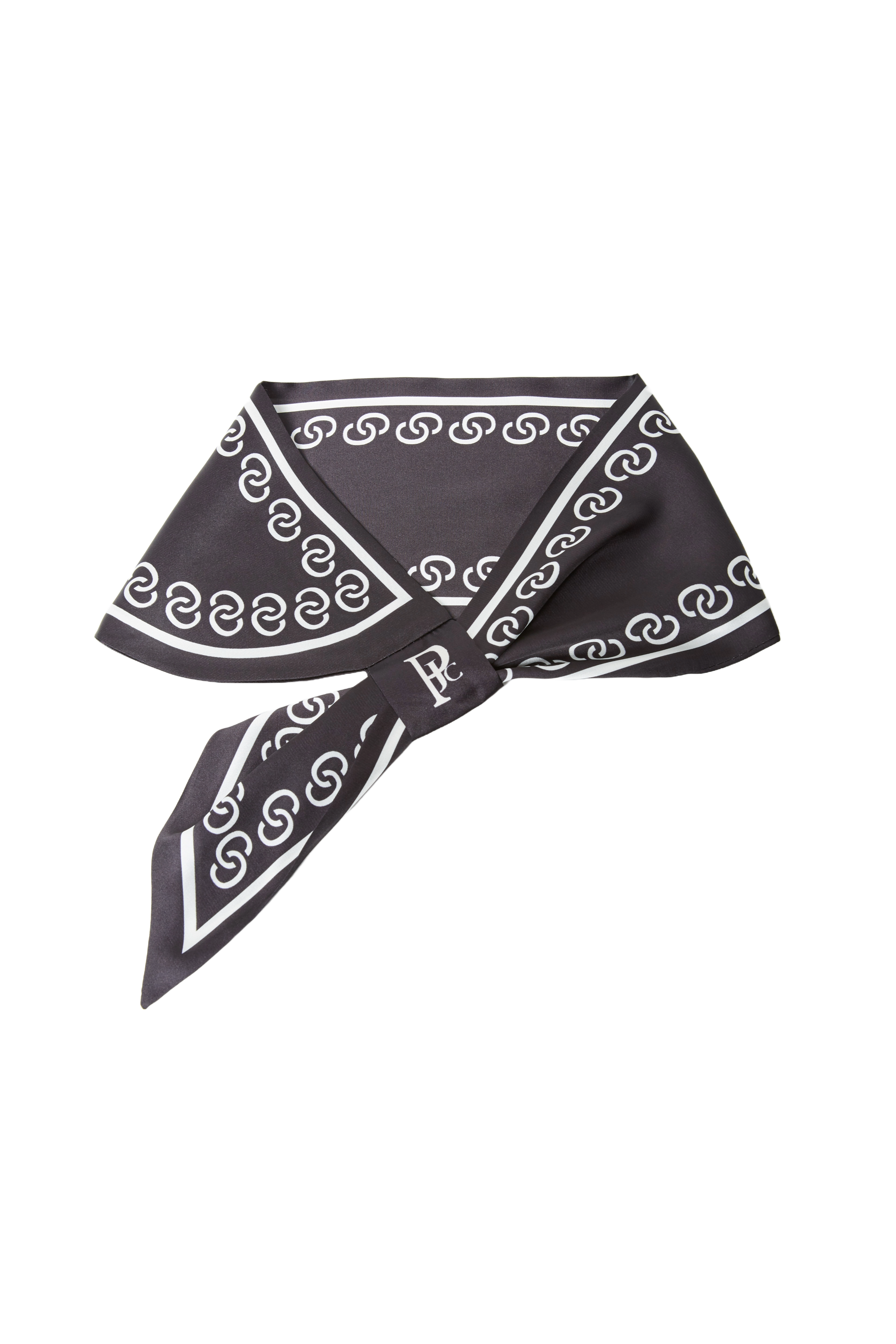 Black Infinity Ring Vintage Neckerchief